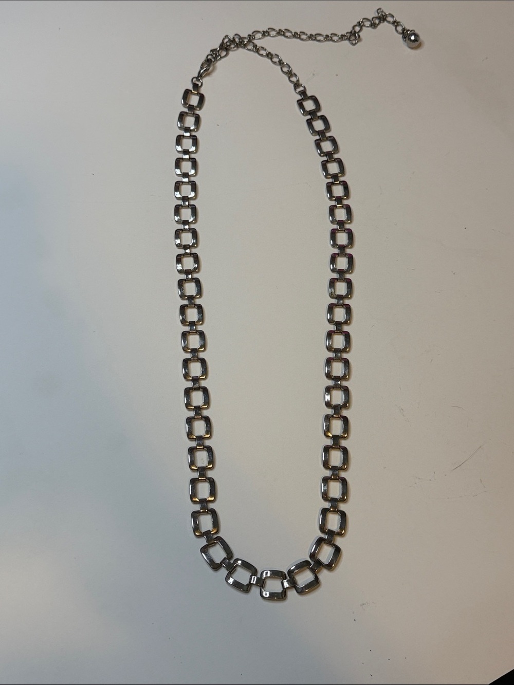 Silver Square Link Necklace - Women's Jewelry